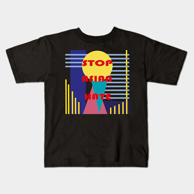 stop asian hate Kids T-Shirt by vlada antsi